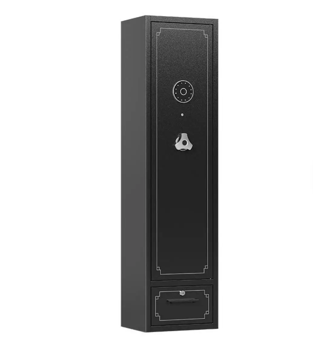 Large Digital Fireproof and  Gun Storage Box with Key Lock Keyless Electronic Gun Safe Wall Mounted Safes