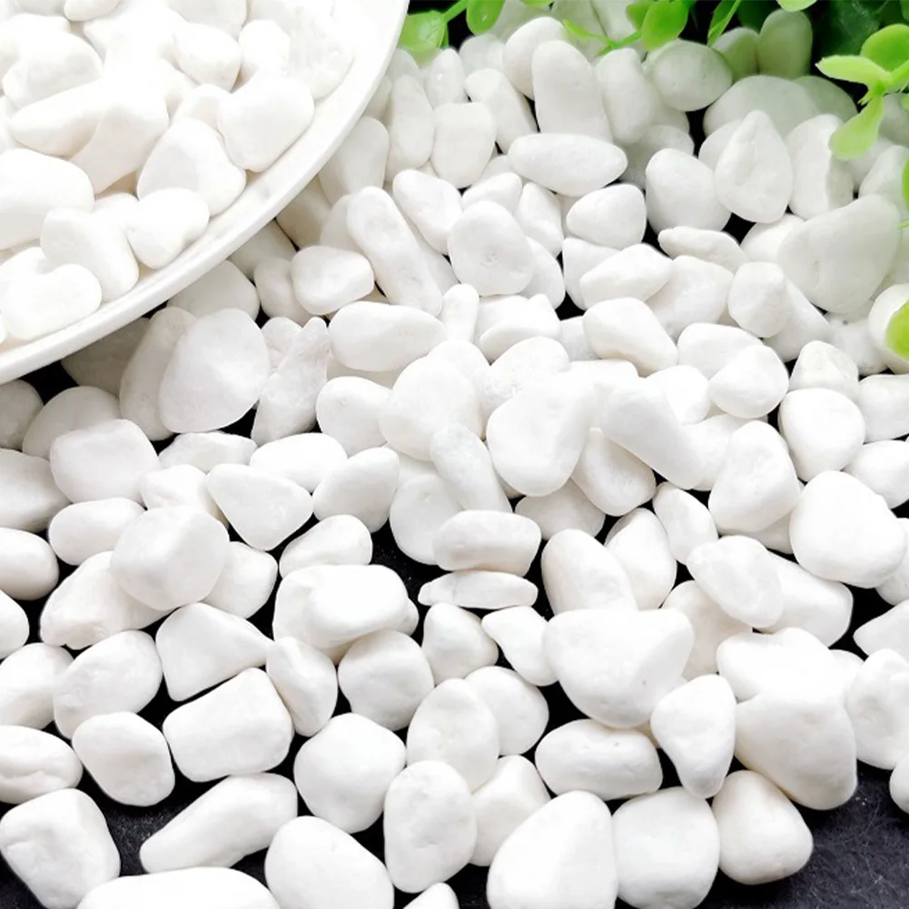 500g Natural River White Pebble For Succulent Fish Tank No Vase Plant Home Garden Decor Landscape Figurine Mini Stone Wholesale