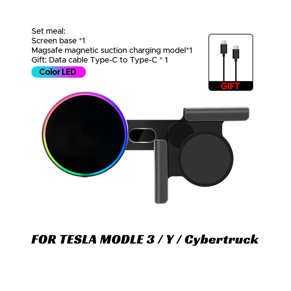 Auto telefoonhouder 15W magnetische draadloze oplader compatibel met MagSafe voor Tesla Model Y 3 HIGHLAND LAUNCH JUNIPER 2026