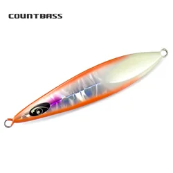 Countbass Jigging Lures, Z Slow Jigs, Deep Fall Jigs Saltwater Metal Fishing Lures, 200g 7oz