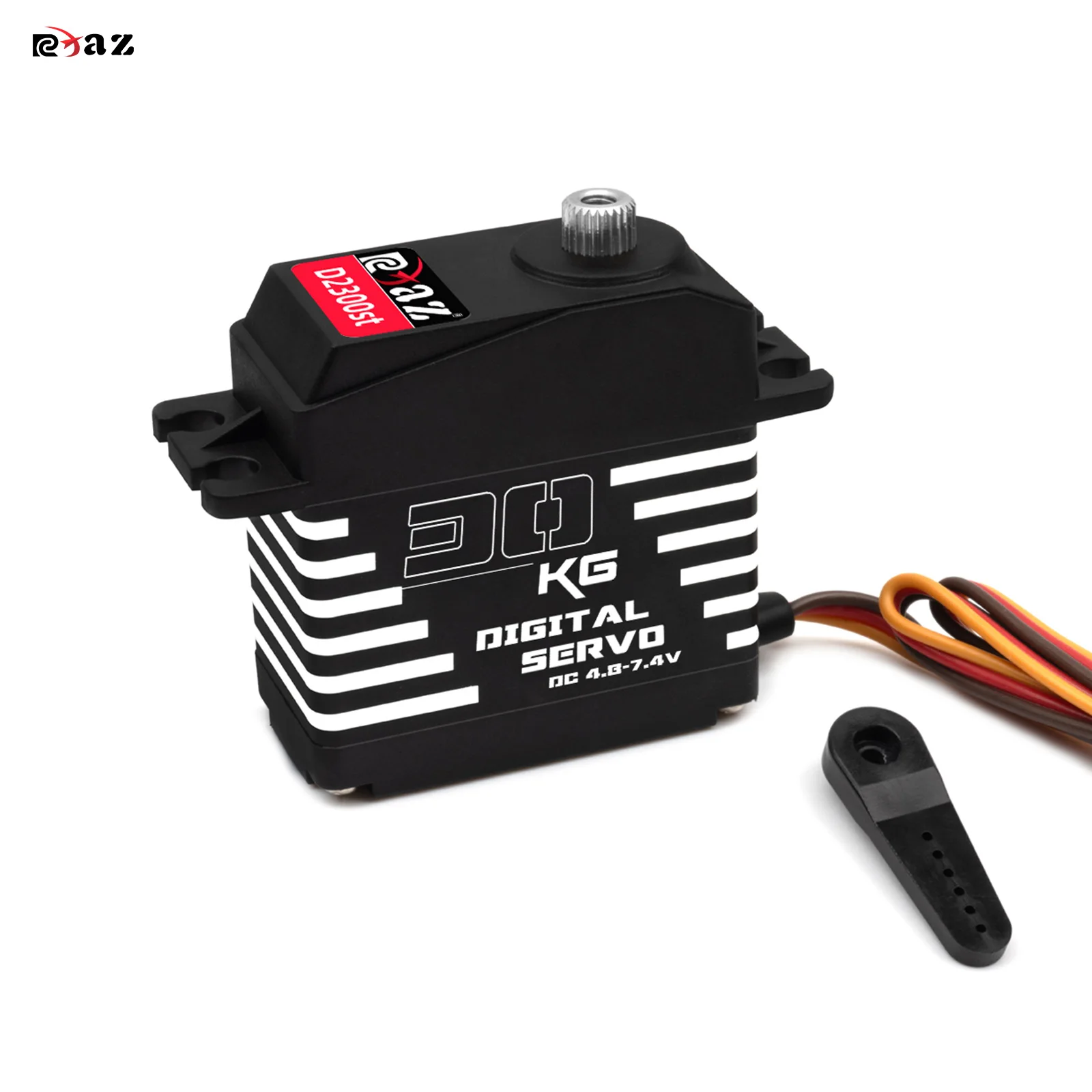 

RCXAZ 25KG Digital Servo High torque 180° turn Aluminum Alloy Metal Case Gear Servo Waterproof for RC Car Boat Model Airplan DIY