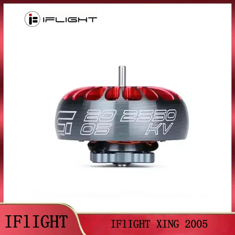 

iFlight XING 2005, бесщеточный двигатель FPV | 1900КВ/2550КВ 4-6С | Вал из титанового сплава 1,5 мм | Высокоскоростное соревнование для гонок на дронах