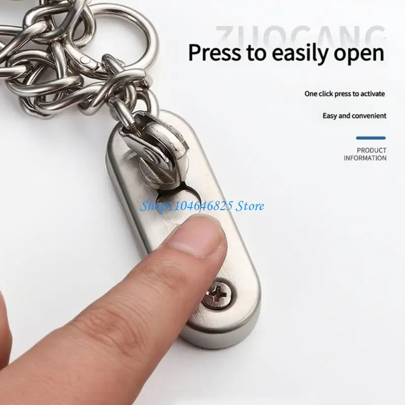 

Commercial Grade Steel Door Lockset Chain With Enter Set up For Renters Homeowners