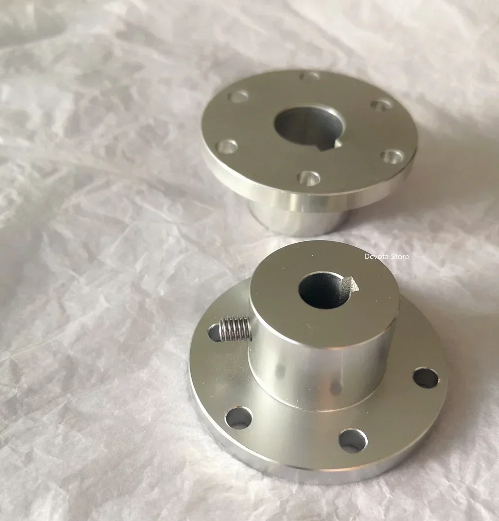 For Omni Wheel Flange Couplings Aluminum Diameter 5 6 8 10mm 12 14 15 16 18 mm Keyway Couplings (1Pcs)