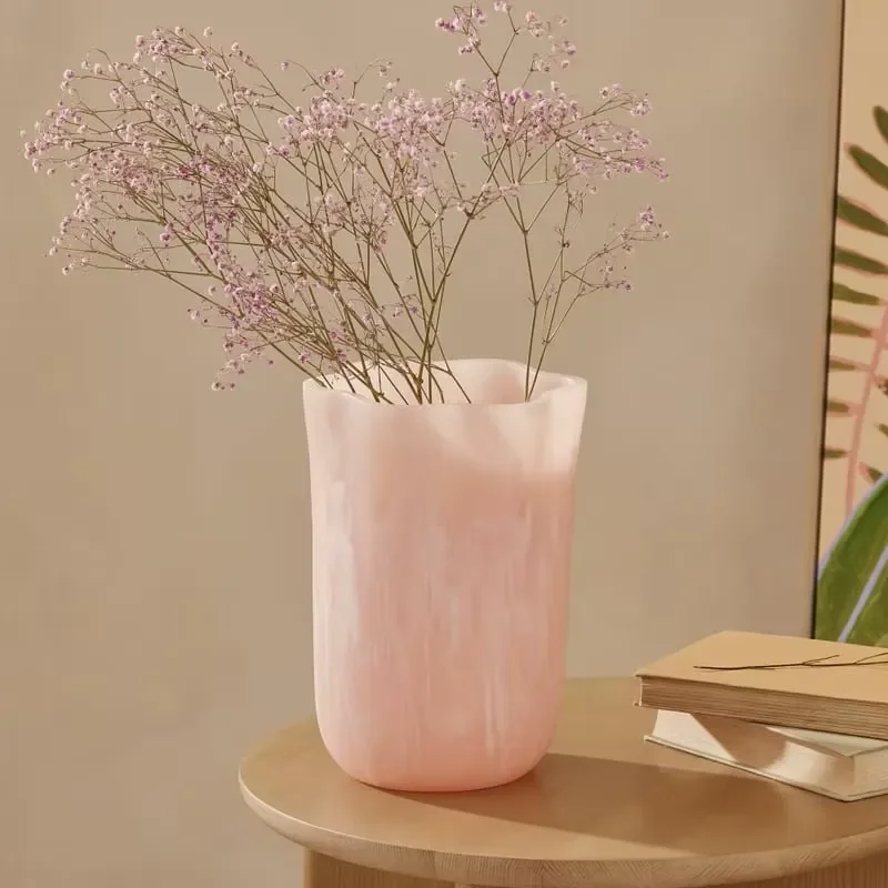 Wholesale Resin Marble Vase Handmade Handicraft Modern Style Wedding Eco-Friendly Waterproof Customizable for Elegant Home