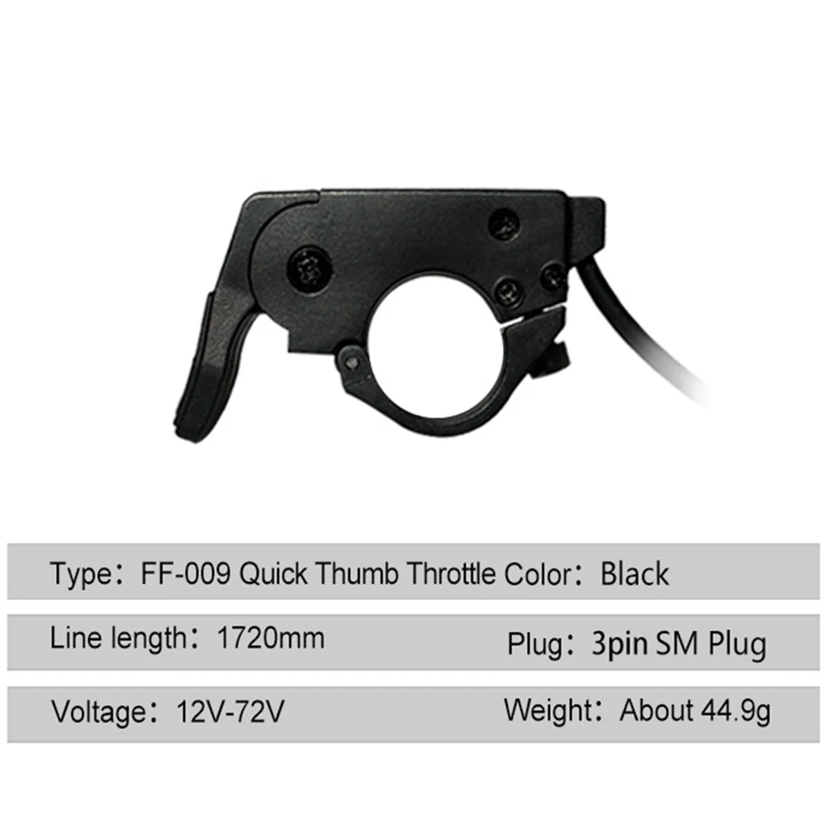 A72Z FF-009 Thumb Throttle Quick Disassembly Left Right Universal Thumb Throttle Mountain Bike Refit Accessory B