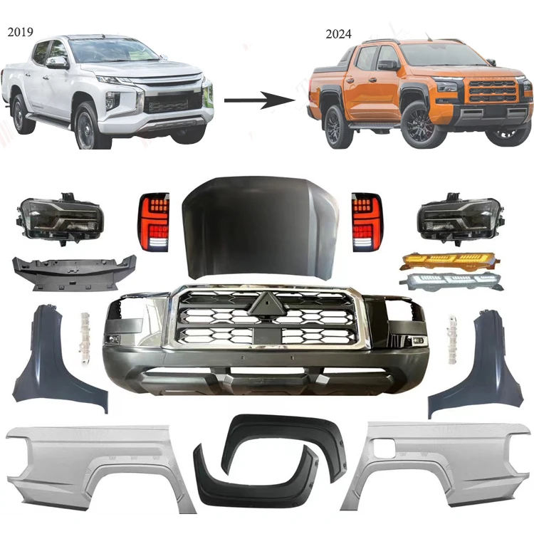 

NEW Bodykit for Triton L200 2019 Car Bumper Accessory Upgrade to 2024 Body Kit
