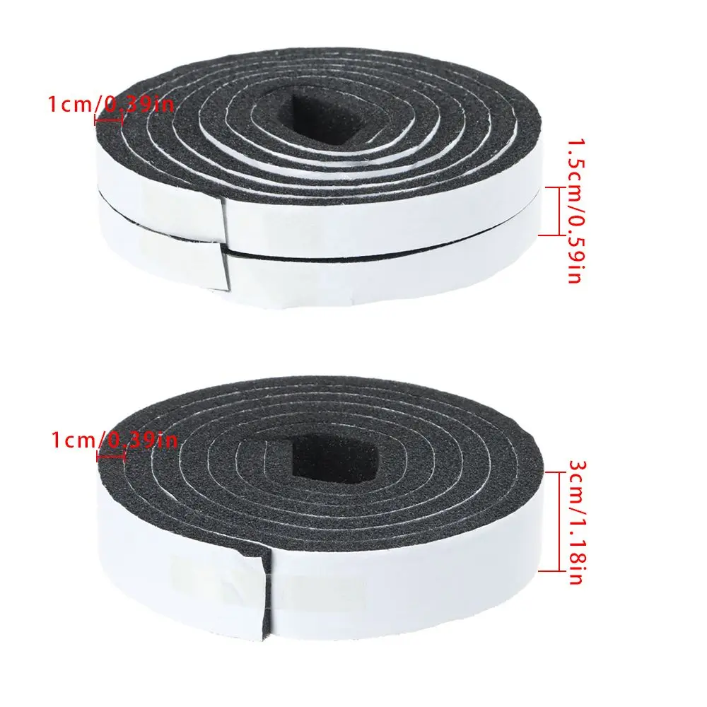 2M Self-Adhesive Sponge Foam Insulation Tape Door Window Sealing Strip Weather Stripping Soundproof Windproof Dustproof Seal