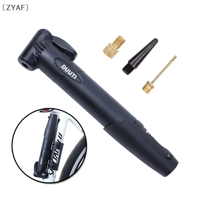 〔DD329〕Mini Tragbare Fahrradluftpumpe mit Schlauch + Ventilen