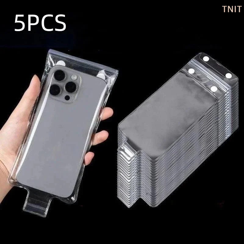 [J] 5/10Pcs Thickened Transparent Phone Bag Waterproof & Dustproof Pouch Universal Mobile Phone Multifunctional Storage Bags
