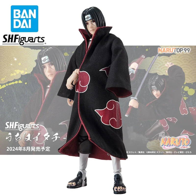 Bandai Original S.H.Figuarts Uchiha Itachi NARUTOP99 Edition Action Figure PVC Naruto Collectible Model Doll Toy Ornament Gift