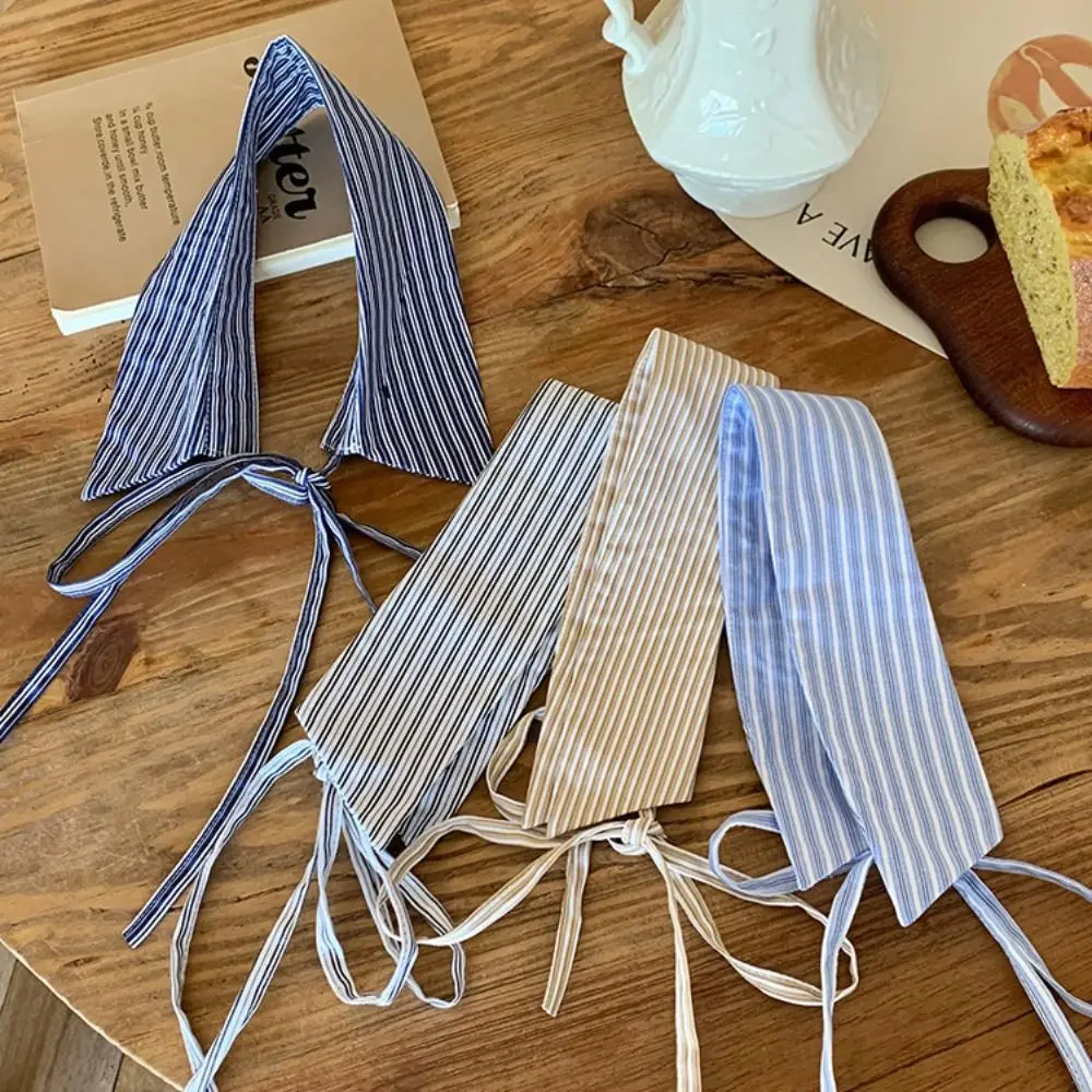 

Рубашка в клетку в полоску с искусственным воротником, декоративная блузка для поездок на работу, накладной галстук, легко носить, удобный женский съемный воротник