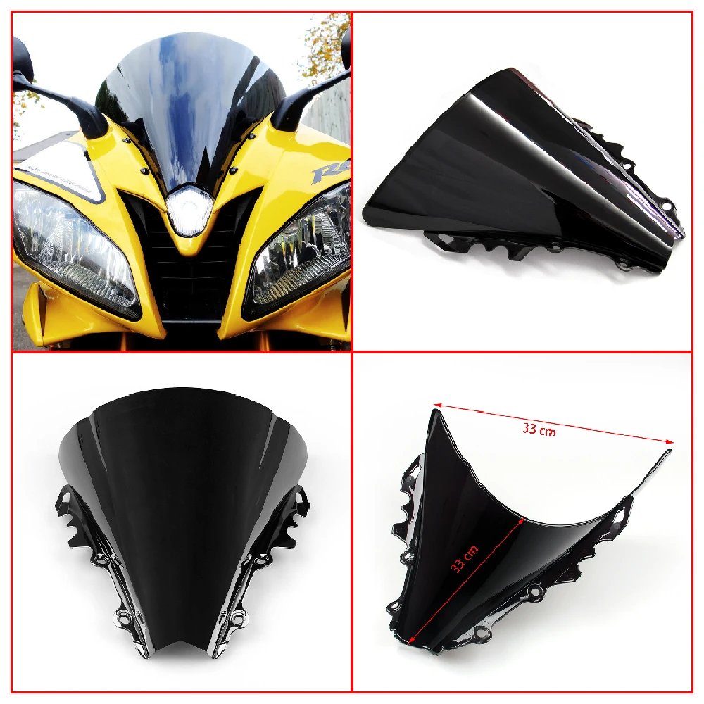 

Fits for Yamaha YZF R6 ABS YZFR6 YZF-R6 2006 2007 Motorcycle Windscreen Front Windshield Fairing Deflector Decorate Plate