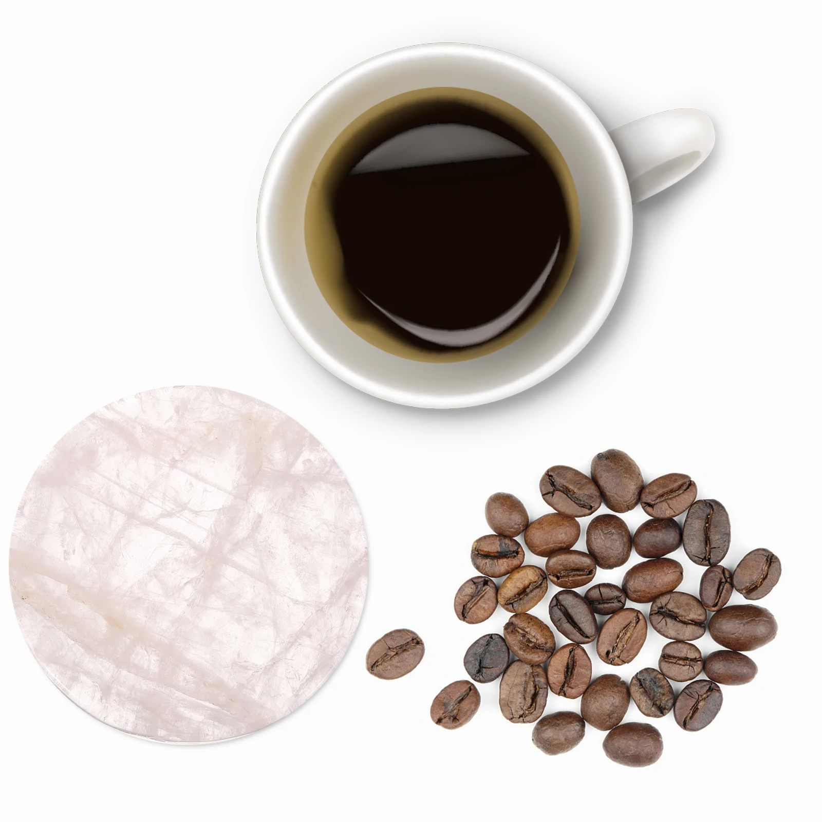 

Elegant Natural Coaster Round Design Non Slip Heat Resistant Home Table Coasters Crystal Coaster