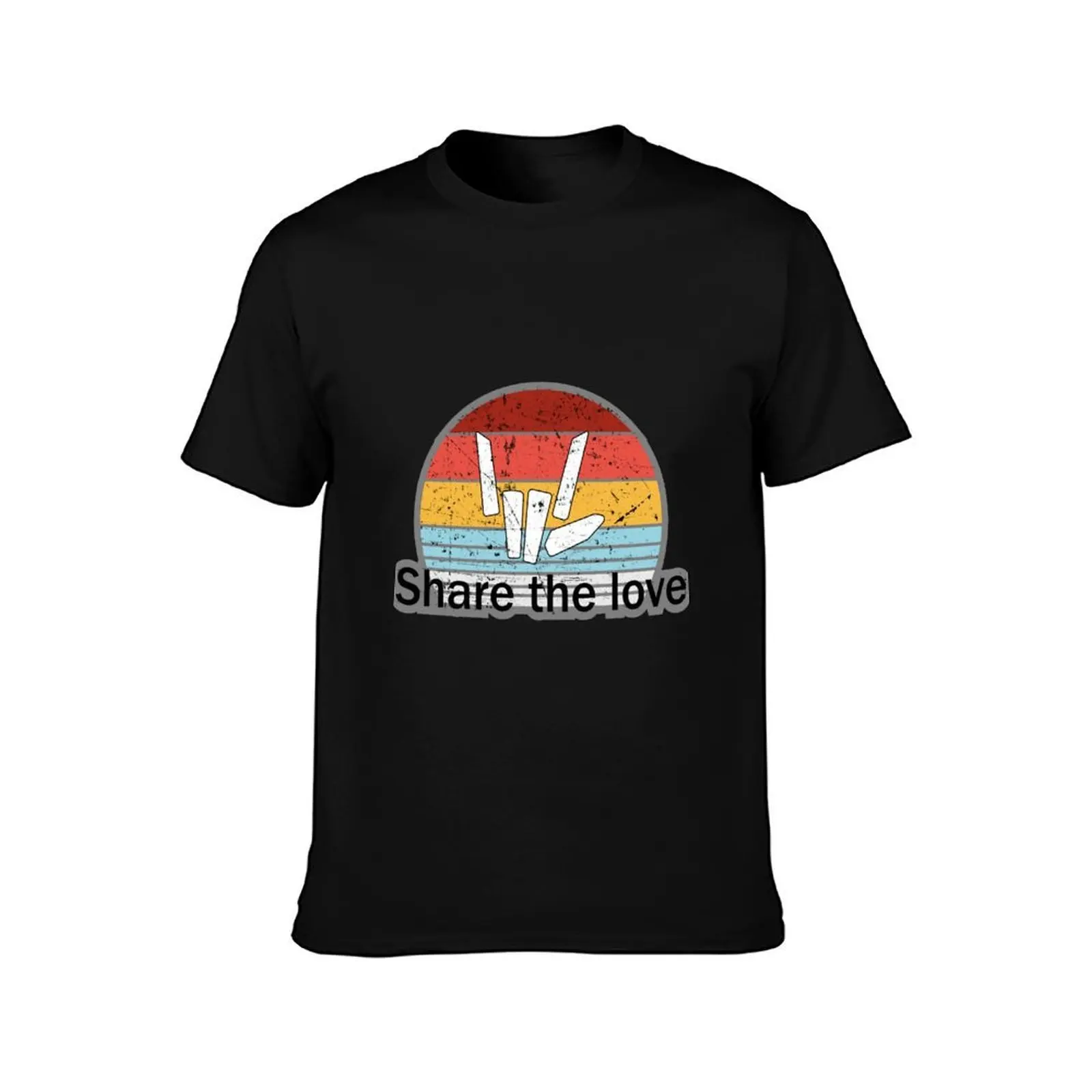 Share the Love Old Retro Vintage Style T-Shirt Plus Size Loose Short Sleeve Top T-Shirt