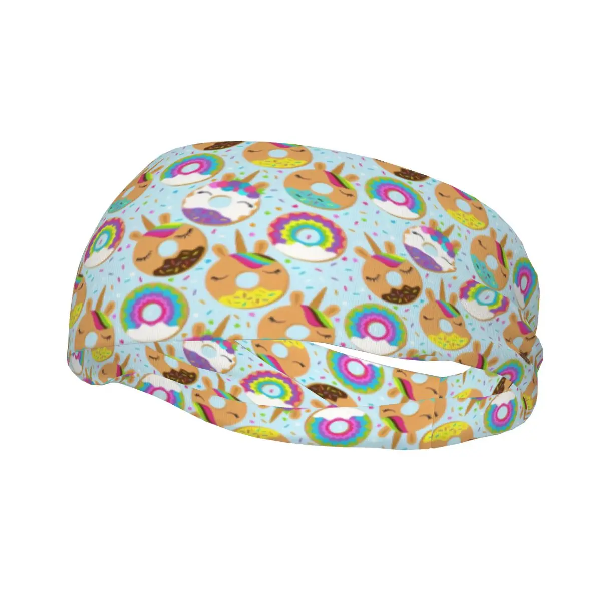 

Headband Sports Yoga Fitness Stretch Sweatband Hair Band Elasticity Headband Unicorn Themed Donuts
