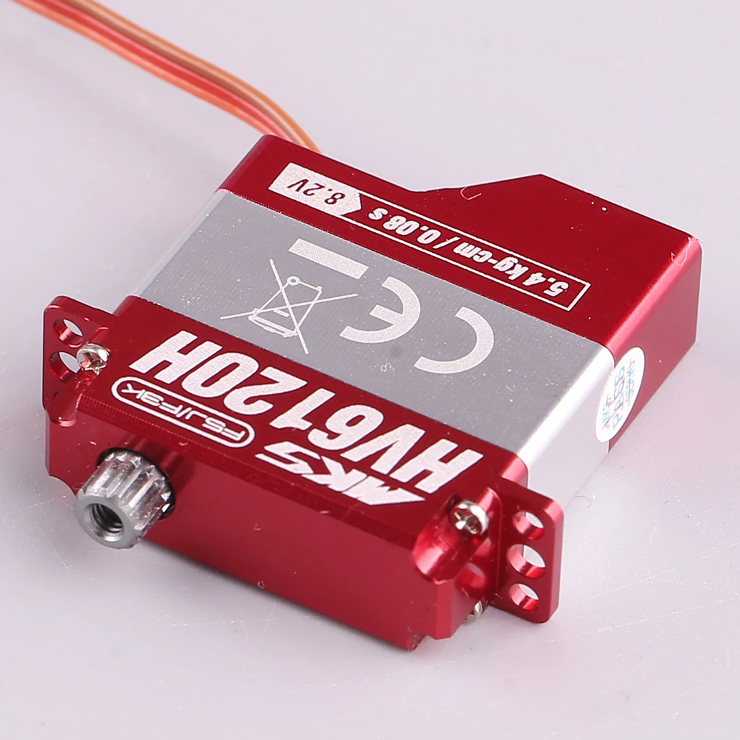 

MKS HV6120 Metal Digital Servo High Voltage 5.4kg Fixed Wing Glider Model Aircraft Control System