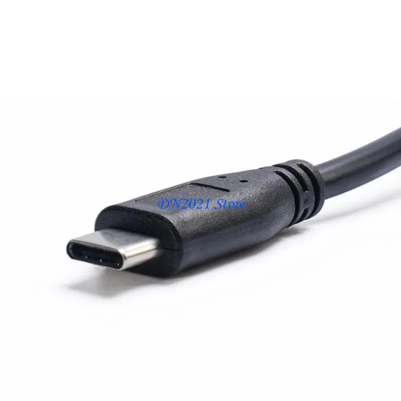 F3KE 3 Port Type C Splitter Adapter for Home Office Car Use Multi Device Charging Solution 30cm Cable