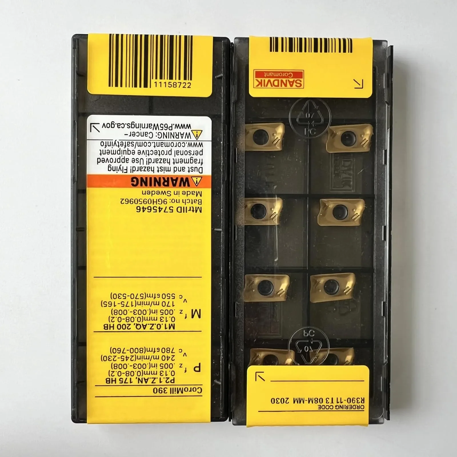 

SANDVIK / R390-11T308M-MM 2030 / Hard alloy CNC Blade 10 Pcs