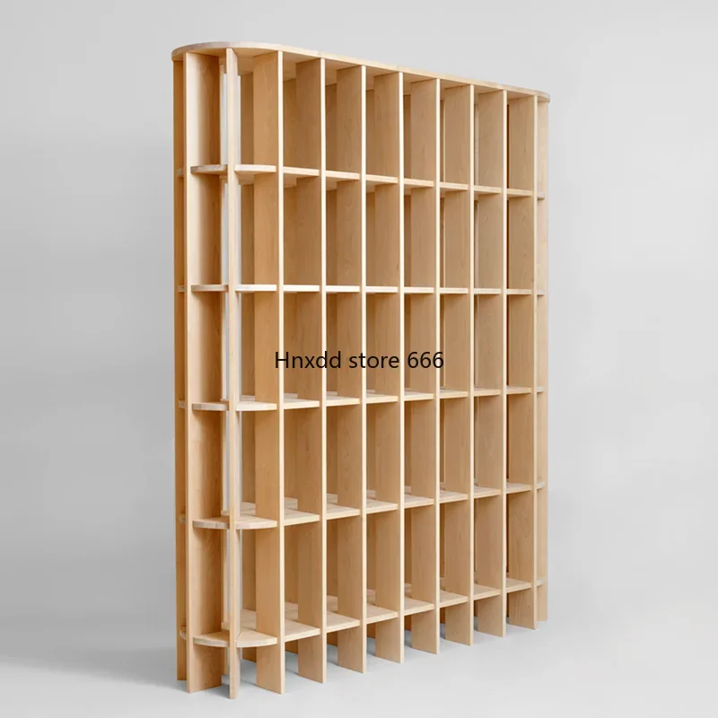 

Solid wood bookcase partition storage display rack storage square simple and modern