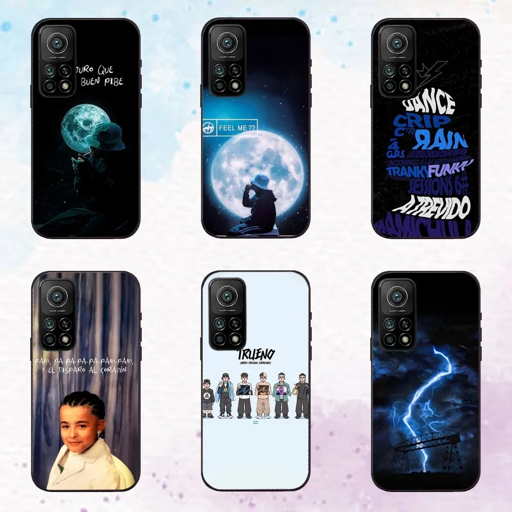 Rapper T - Trueno El U Ltimo Baile  Phone Case  For Xiaomi 11 12 Redmi 6 7 K40 6A Note6 7 8 9 11 Black Silicone Soft Case