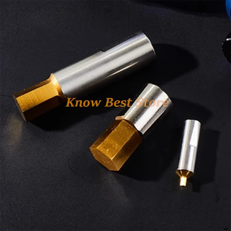 1PCS CT08/CT16 HSS-Tin/TiCN Rotary Broaching Tool Punching Cutter 8mm/16mm Shank Inner Hexagon for Lathe
