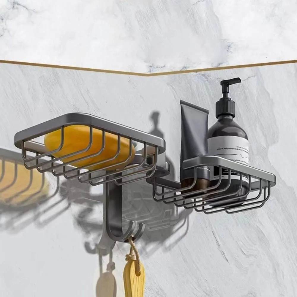 

Алюминиевая настенная мыльница, самоклеящаяся коробка для слива мыла без перфорации, нержавеющая со сливом воды, держатель для мыльницы, кухня