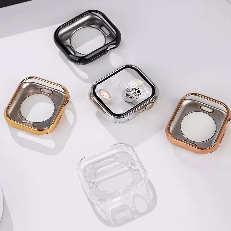 1-5 PCS TPU Case For Apple Watch 42mm 44 40 46mm No Screen Protector bumper Full Cover iwatch series 11 10 9 8 7 SE 6 5 45/41mm