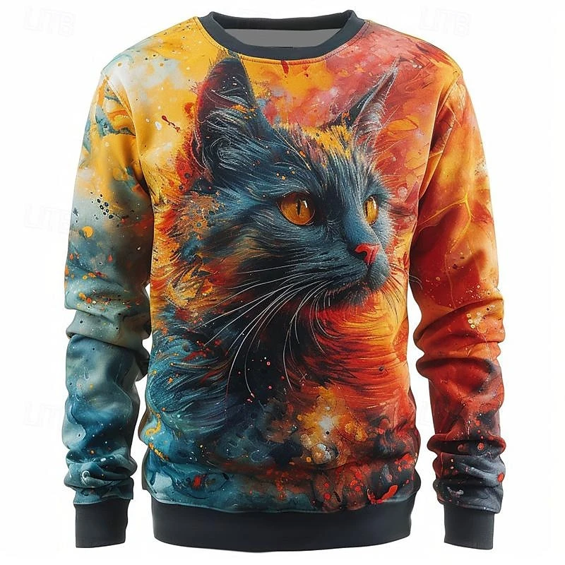 

Trend Dragon Graphic Sweatshirts For Men Fashion Spring Autumn Long Sleeve Casual 3D Printed Pullovers Loose Crew Neck Hoodies