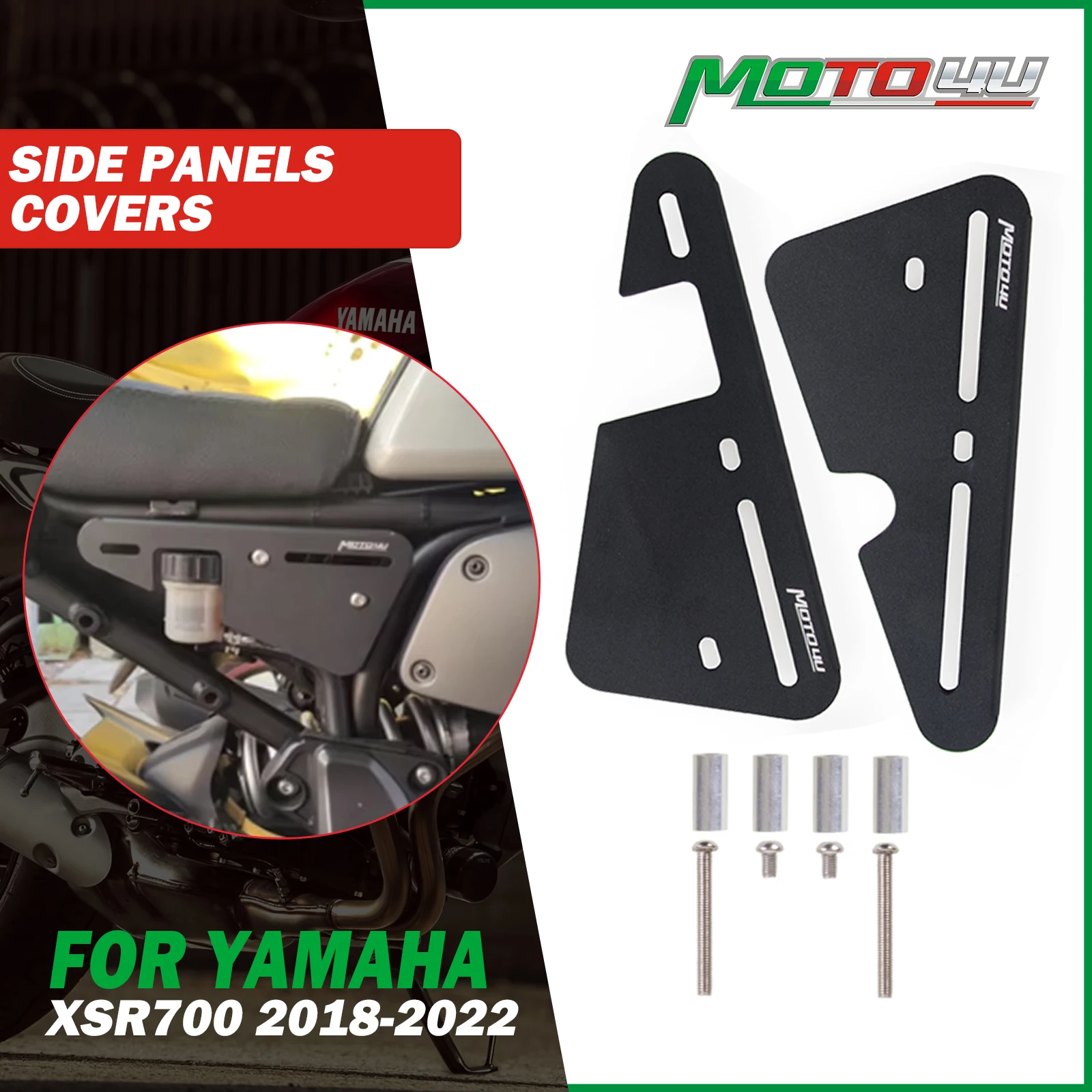 For YAMAHA XSR700 XSR 700 2018 2019 2020 2021 2022 Aluminum Motorcycle Side Panels Cover Protector Decorative Covers Accessories