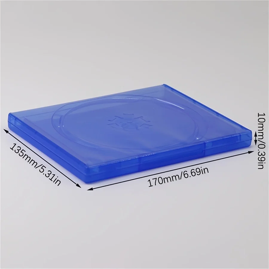 Waterproof Blue Plastic Dvd Disc Storage Box - Transparent Lid, Secure Closure, Stackable Design, Efficient Organization and Easy Access, Safe Disc Holder | Efficient Design | Waterproof Plastic, Dvd Storage Box