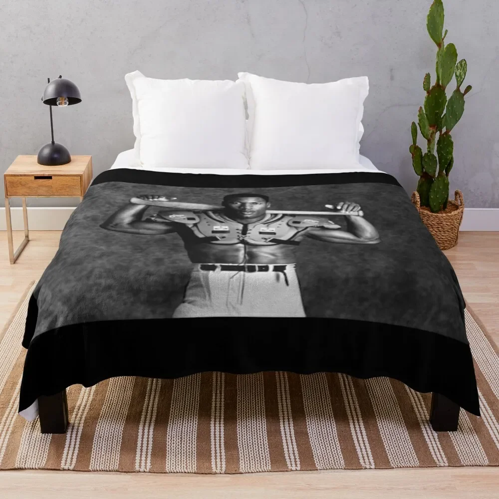 

Bo Jackson Art Print - Two Sport Dominance Throw Blanket Soft Solid Color Blanket for Couch Bed