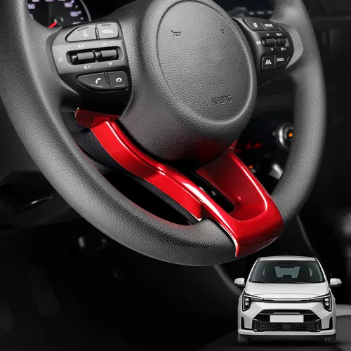 Imagen 2 del producto Para Kia Morning Picanto consola Central Interior roja cambio de marchas botón de faro cubierta de botón de ventana embellecedor de salida de ventilación superior