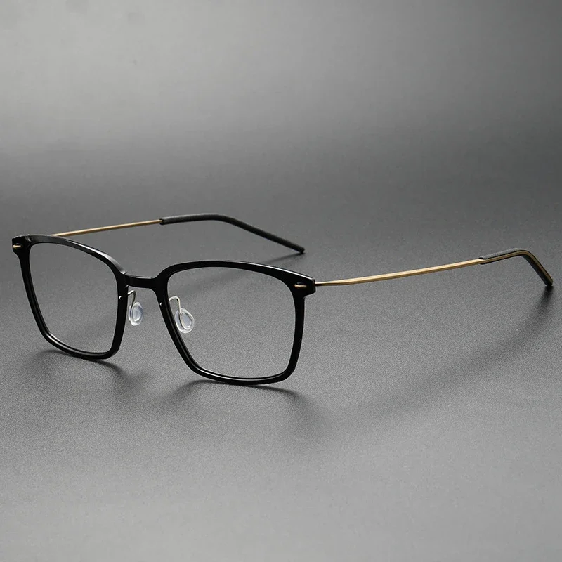 

Rectangle Glass Frames for Men 6536 Denmark Titanium No Screw Glasses Frames Optical Ultra-light Business Prescription Diopter