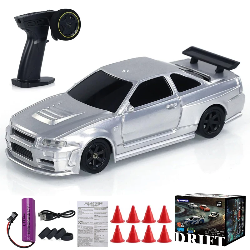 Gifts Outdoor Toys 1/43 Mini RC Race Cars 2.4g Remote Control Drift Car 4WD High-Speed Motor Vehicle Model for Boys