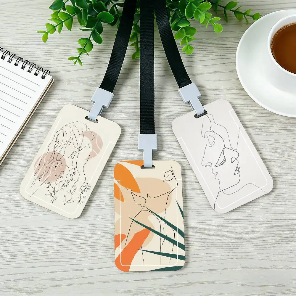 A-line Art Card Holder Cardcase Bank Credit Student ID Subway Work Permit Badge Holder