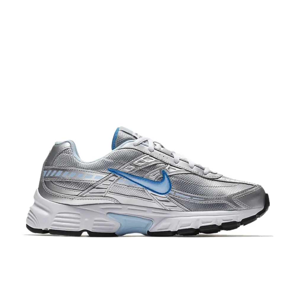 Nike INITIATOR Retro Low Top Casual Running Shoes Comfortable Shock Absorption Men's and Women's Gray and Silver Colorways