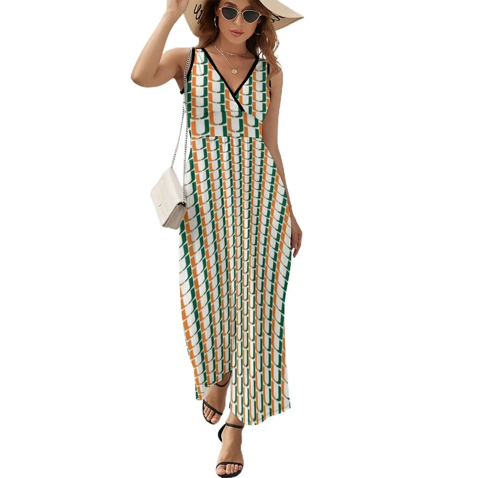 

University of Miami Sleeveless Dress summer dress for women 2024 summer dresses for women 2024 summer woman dress 2024