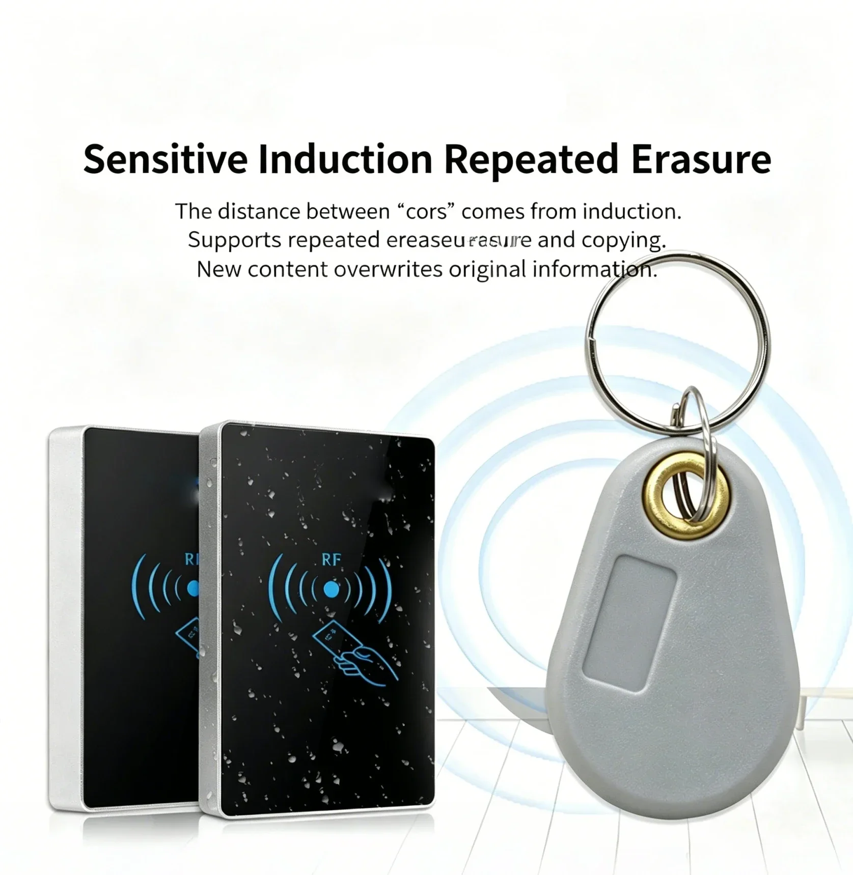 5/20PCS EM4305 T5577 125khz Copy Rewritable Writable Rewrite keyfobs RFID Tag Key Ring Card Proximity Token Badge Duplicate