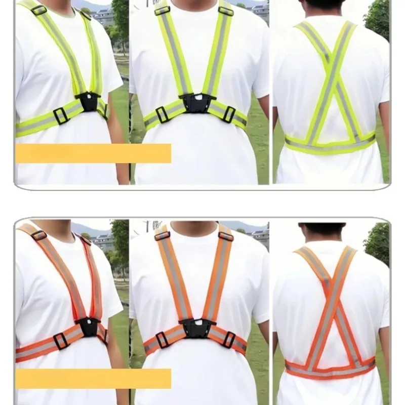 Reflective Strap Safety Protection Elastic Strap Reflective Clothing Night Run Riding Adjustable Reflective Vest