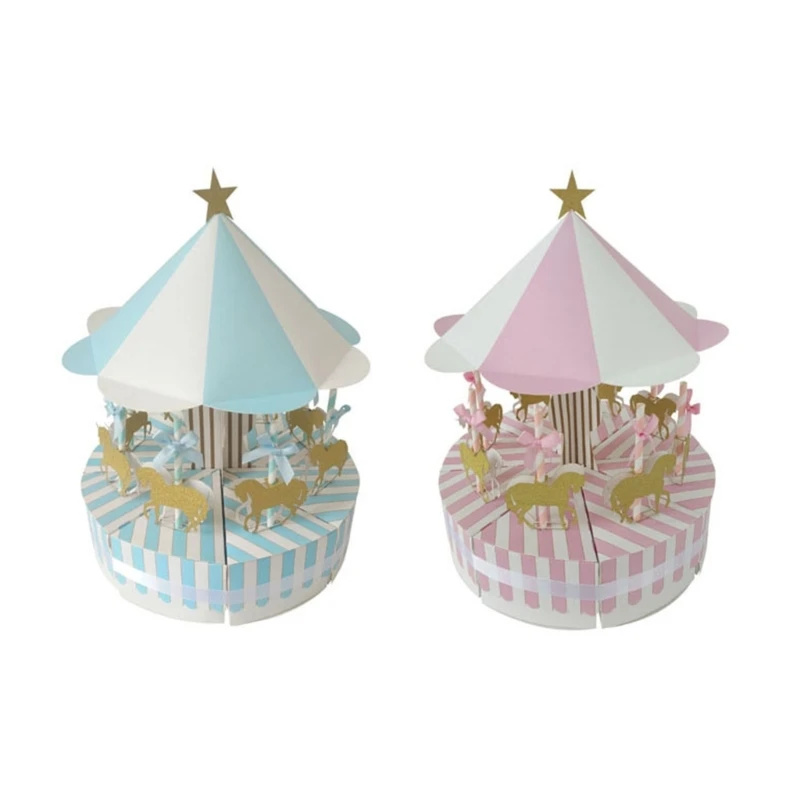 

Delicate Carousels Paper Candy Box Sweet Boxes Party Favor Treat Boxes Favor Box Candy Box Gift Boxes for Wedding