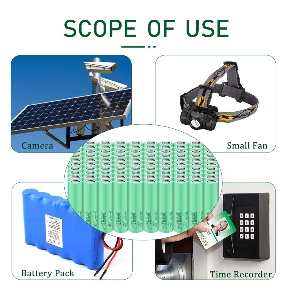 ICR18650 25R 3.7V Lithium Rechargeable Battery 2500mAh High-discharge 18650 Cells Li-ion Battery for LED Flashlight Power