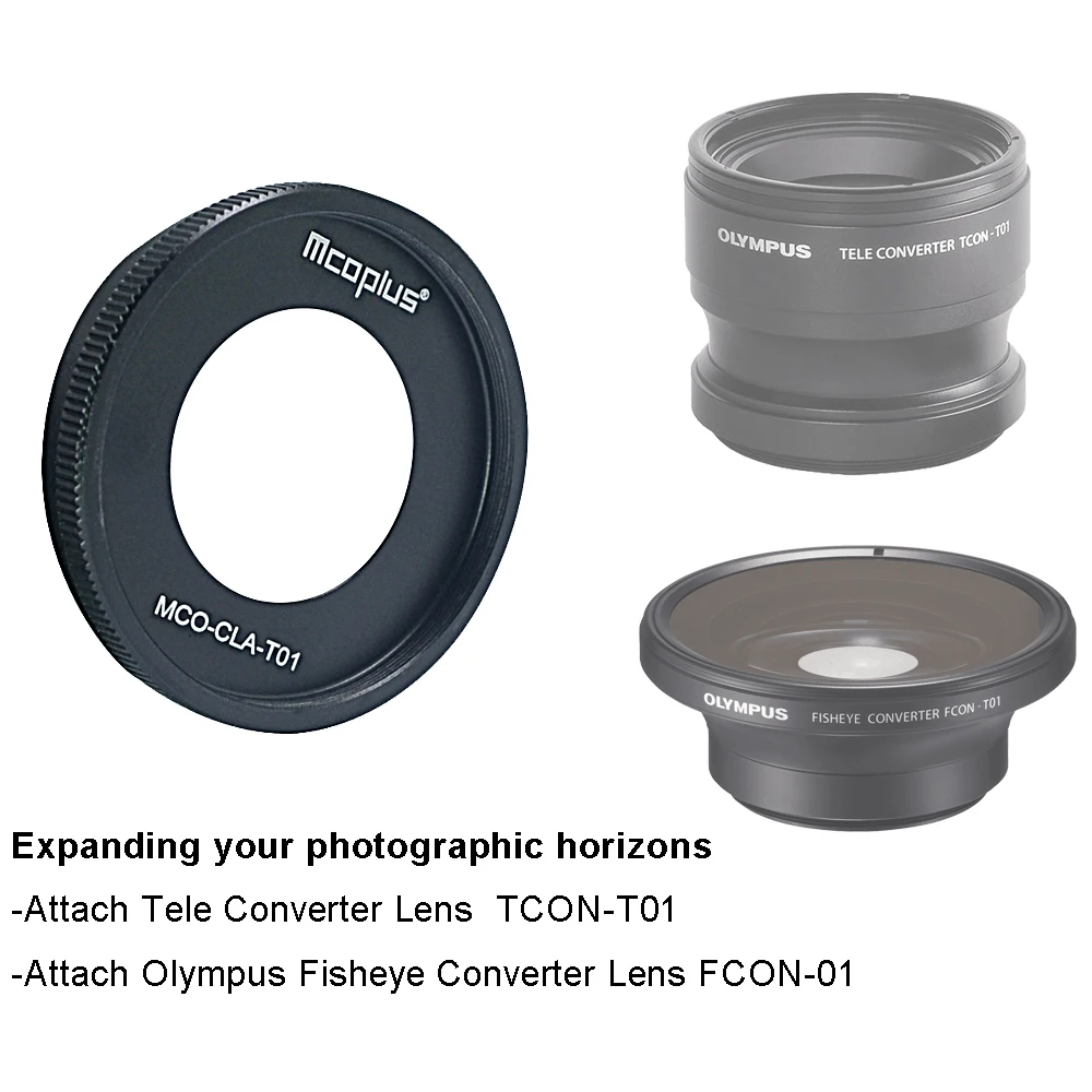 Mcoplus TG-6 TG-5 TG-4 40.5mm Filter Thread Mount Lens Adapter Ring for Olympus Tough TG-3 TG-2 TG1 FCON-T01 TCON-T01 as CLA-T01