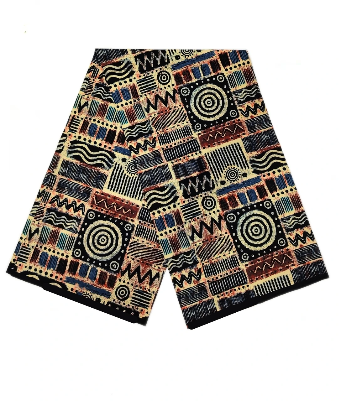 2025 موضة 6 ياردة الأفريقي جافا الشمع قماش مطبوع النيجيري Tissu بانج جافا الشمع للنساء فستان لتقوم بها بنفسك الملابس H5-1201-1 #1