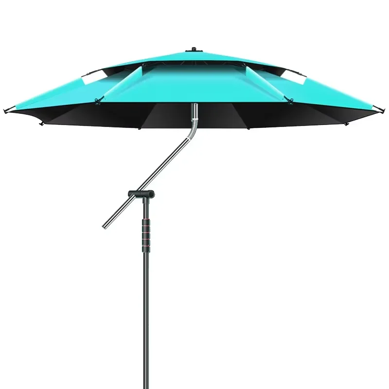 3.6m Adjustable Fishing Rattan Umbrella Windproof Thickened Vinyl Sunscreen Portable Rainproof Fish