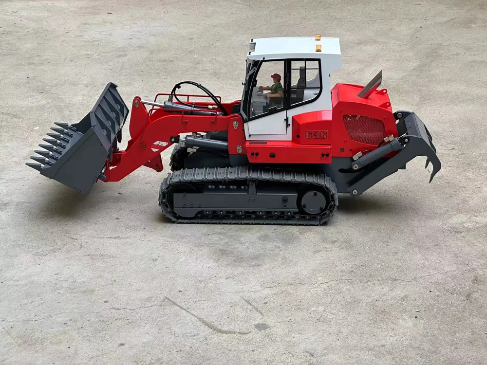 1/14 Scale RC Crawler Loader Model/Remote Control Dozer / Bulldozer Red