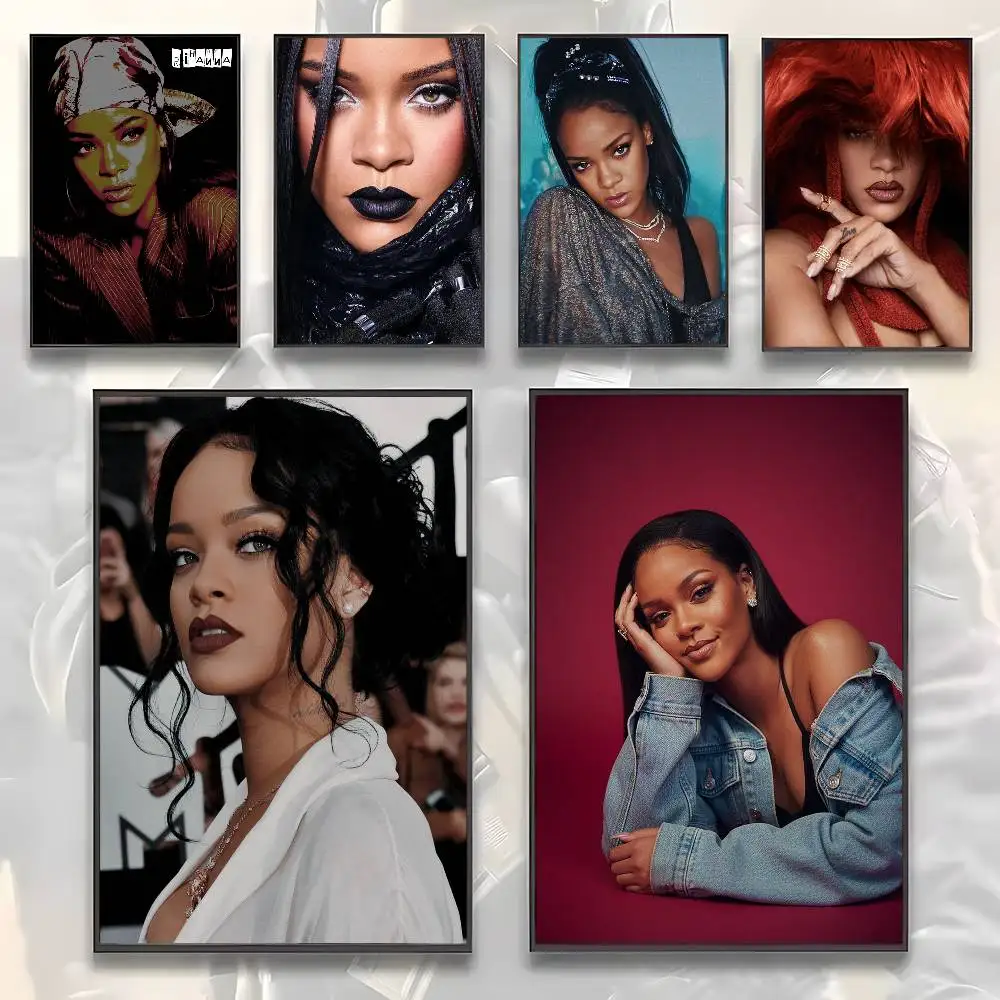 Singer R-RIHANNAs Poster Sticker Print Waterproof Wall Art For Living Room Bedroom Home Decor