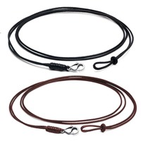 1mm Double Strand Stainless Steel Braided Leather Cord Rope Chain For DIY Bracelet Necklace Jewelry Making Accessories Material