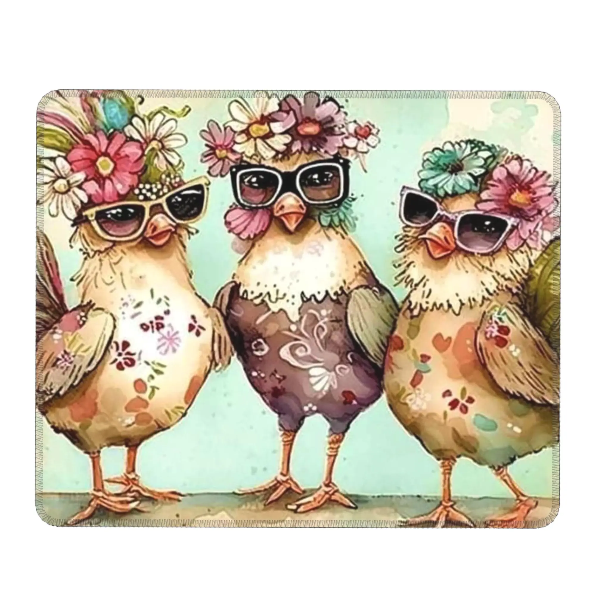 Cartoon Little Chicken Fun Portrait Pattern Mouse Pad Computer Keyboard Mouse Mat Gamer PC Laptop Desk Mat Office Table Mats