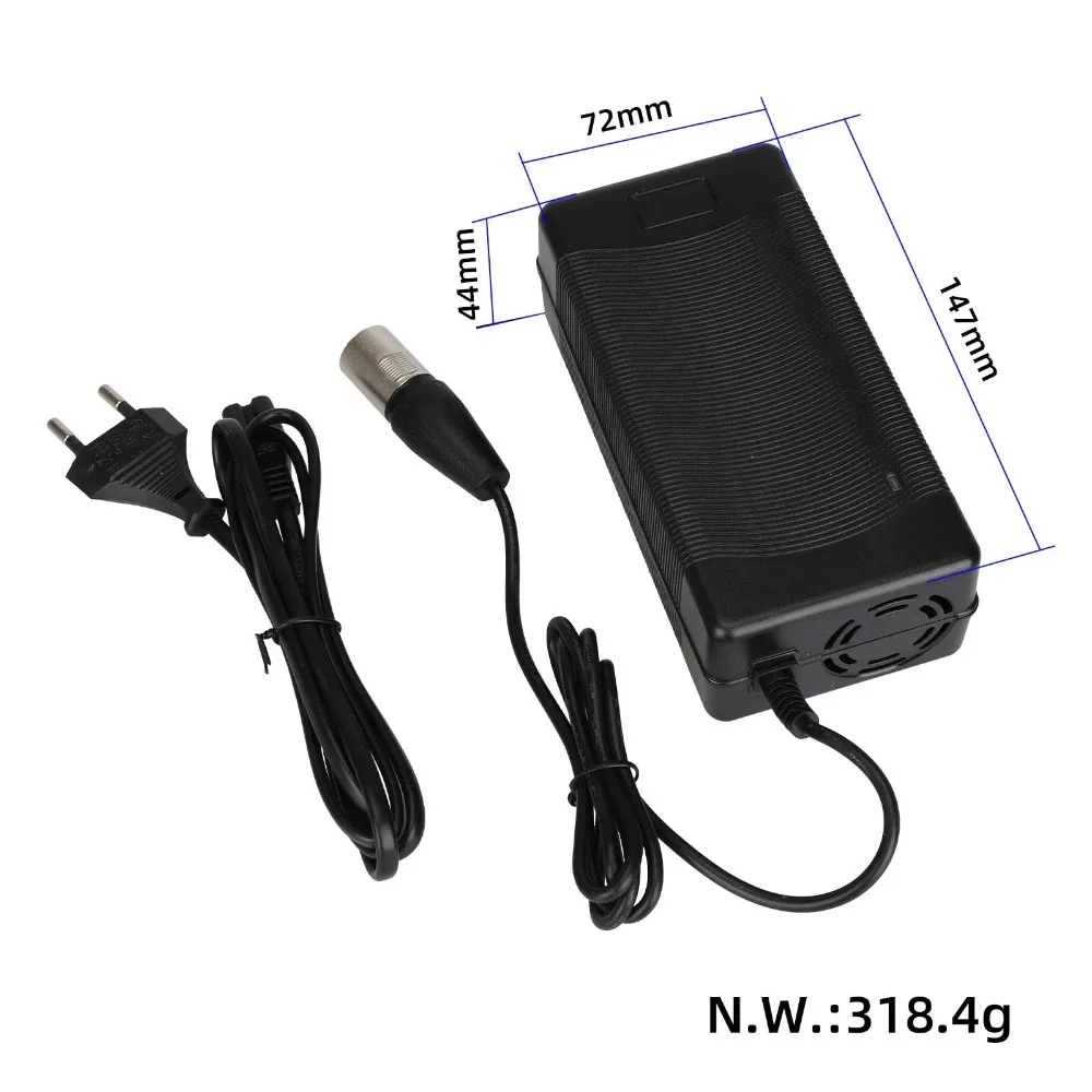 

54.6V2A Power Adapter for Electric Scooter 3pin XLR Connector Charger Electric Scooter Replacement Parts